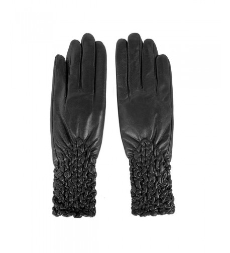Leather Pleated Gorgeous Hand ruched Gloves