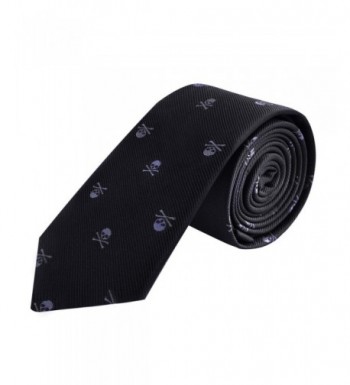 Alizeal Skull Patterned Casual Neckties