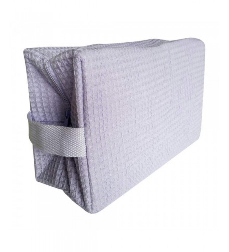 Cotton Waffle Cosmetic Large Lavender