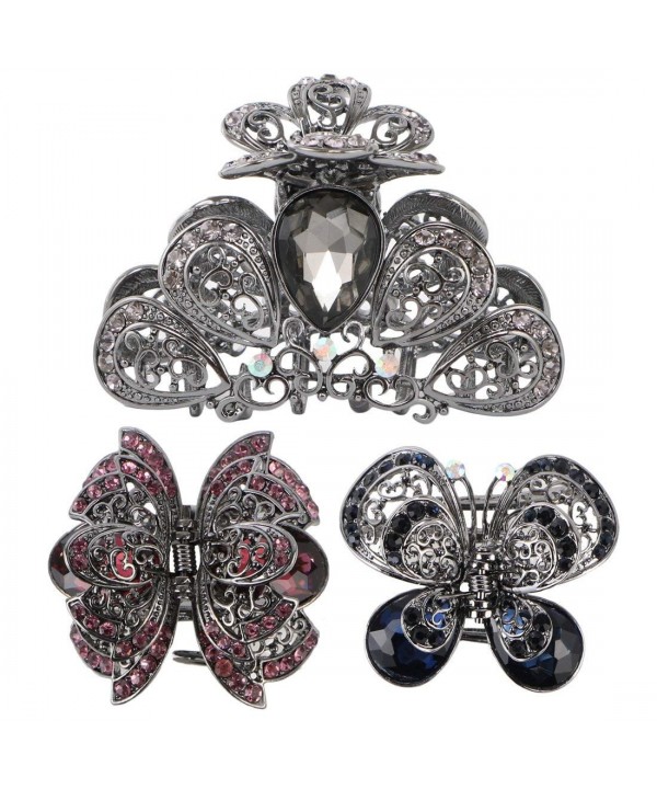 kilofly Womens Rhinestone Crystal Barrettes