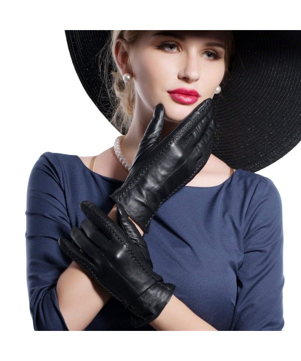Casual Winter Leather Gloves Black TouchScreen