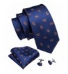 Blue Woven Paisley Handkerchief Cufflinks