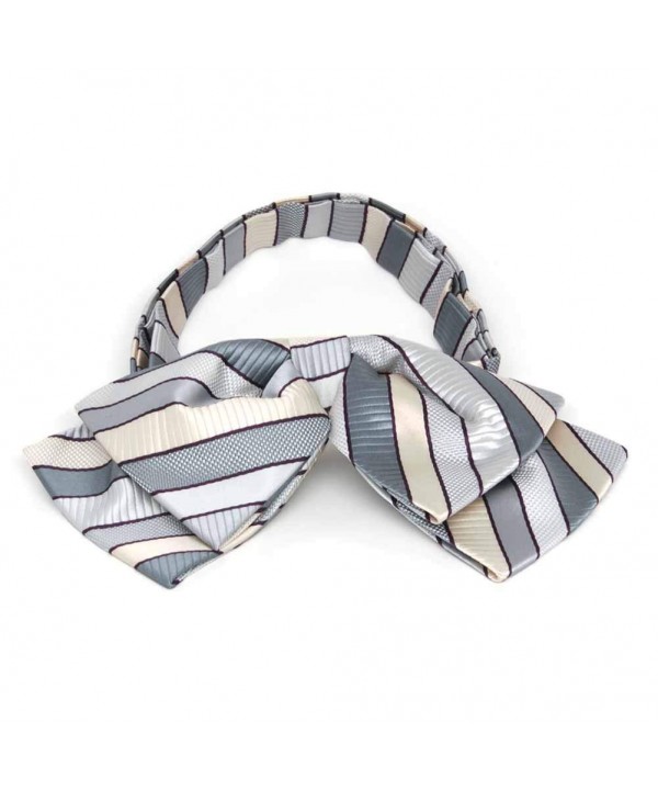 TieMart Silver Douglas Stripe Floppy TieMart Silver Douglas Stripe Floppy