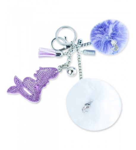 Purple Mermaid Keychain Pom Dream Themed