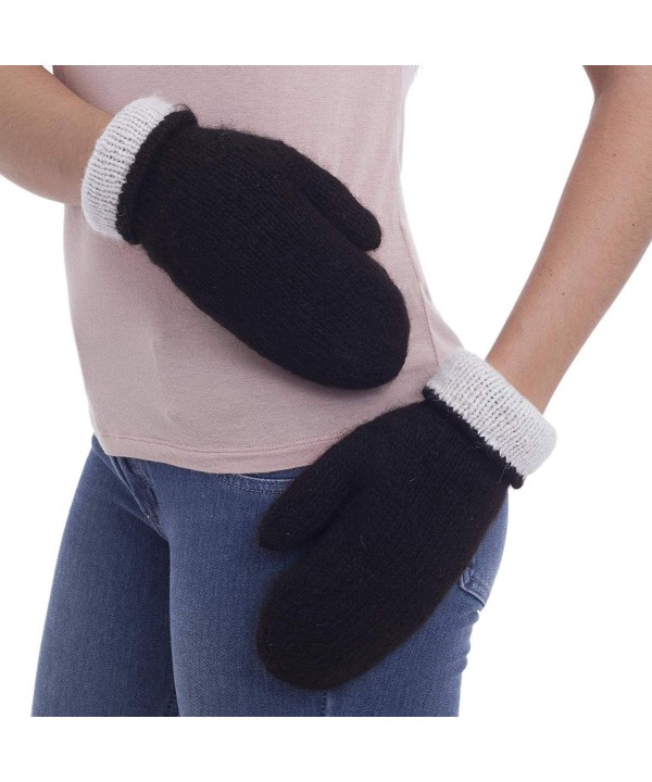 NOVICA Reversible Mittens Striking Contrast