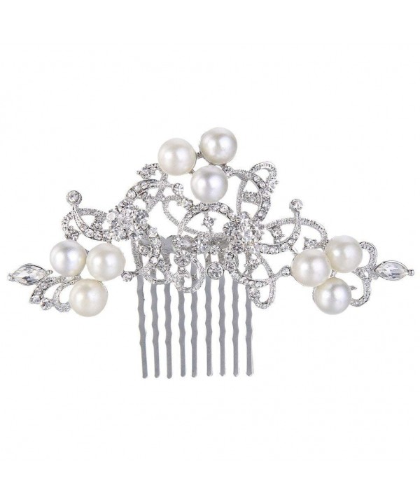 EVER FAITH Silver Tone Simulated Austrian EVER FAITH Silver Tone Simulated Austrian