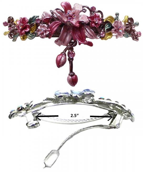 Crystal Barrette Hanging Ornament YY86010 3rose