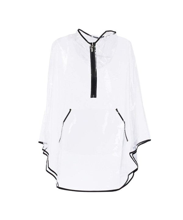 totes Womens Snap Front Clear Poncho