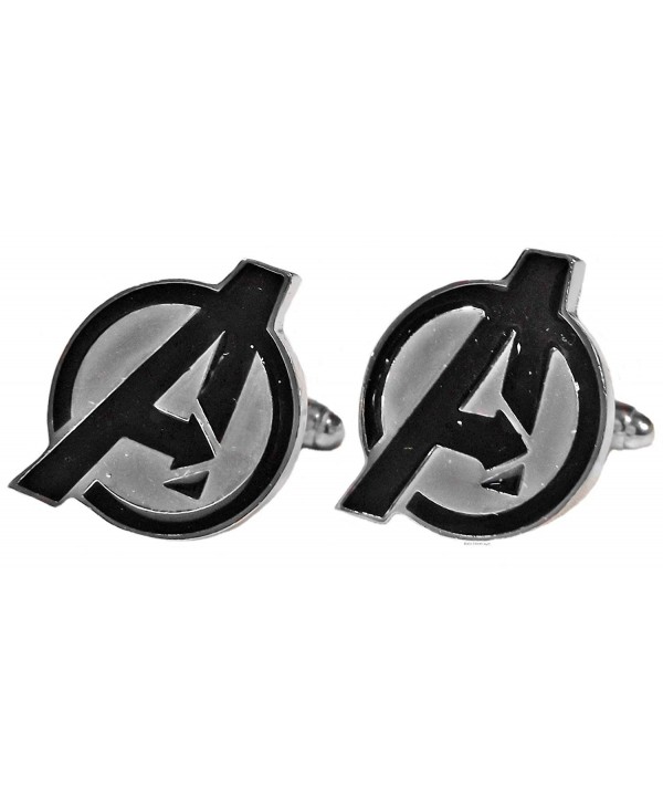 Marvels AVENGERS Logo Silvertone CUFFLINKS