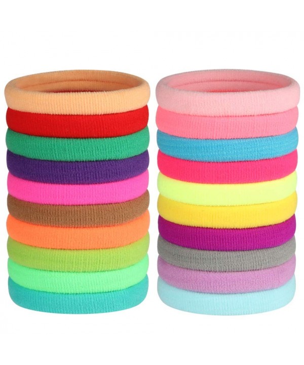 Stretchy Seamless Fabric Ponytail Holders Mixed