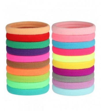 Stretchy Seamless Fabric Ponytail Holders Mixed