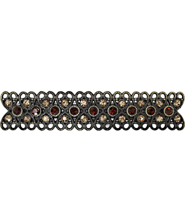 DCNL Gold Brown Stone Barrette