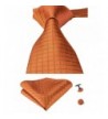Hi Tie Orange Necktie Cufflinks Pocket