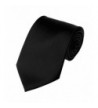 Smooth Satin Solid Necktie Black