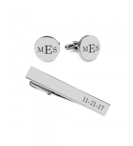 Personalized Polished Stainless Cufflinks Engraved