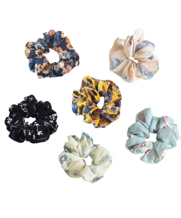 Flower Chiffon Scrunchies Scrunchy Ponytail