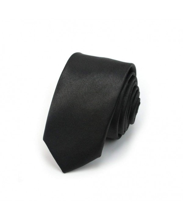 Fashion Solid Narrow Skinny Necktie