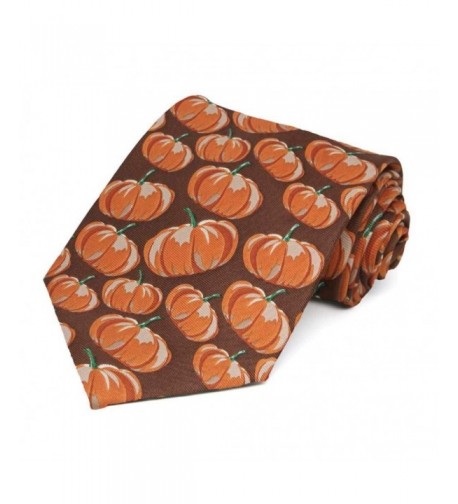 TieMart Mens Pumpkin Themed Necktie
