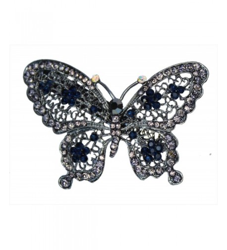 Butterfly Barrette Beautiful Crystals Crystal
