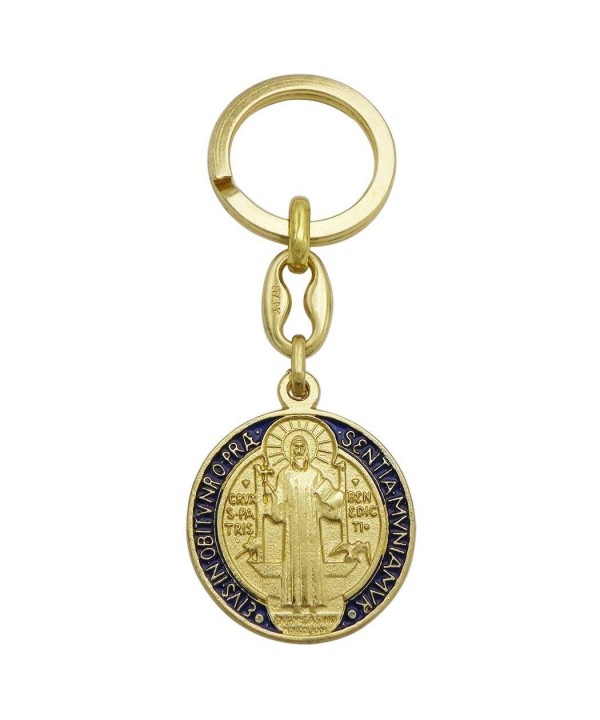Rosemarie Collections Benedict Keychain Gold Blue