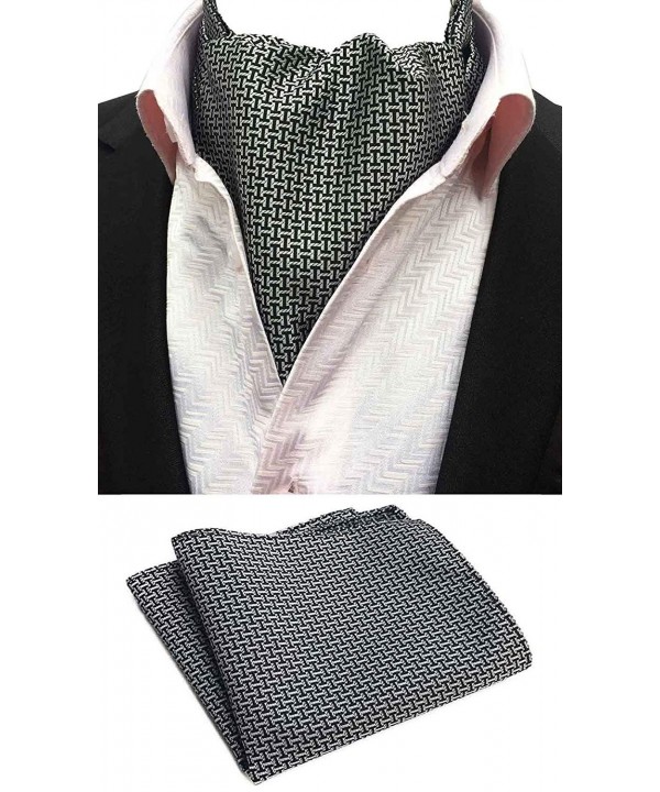 MOHSLEE Black White Cravat Handkerchief
