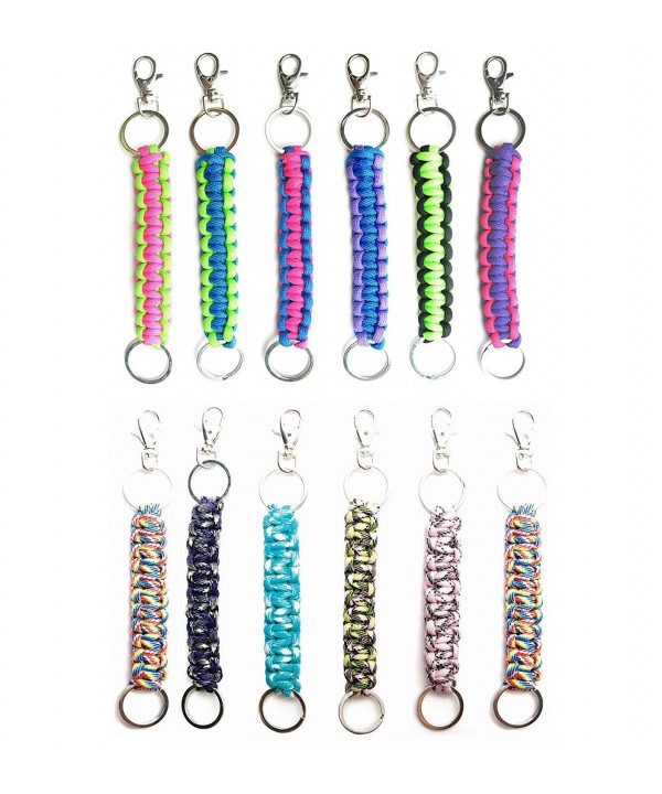 Paracord Keychain Keyrings Handmade Parachute