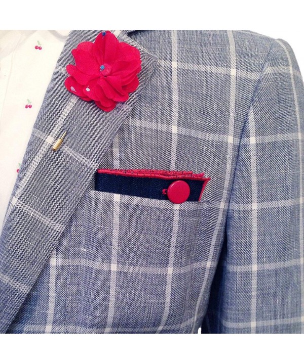 Button Pocket Square Detailed Male
