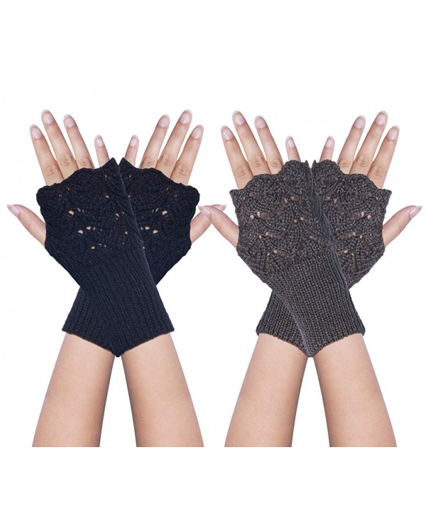 YSense Womens Crochet Fingerless Warmers