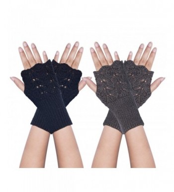 YSense Womens Crochet Fingerless Warmers