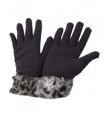 Ladies Womens Winter Gloves Leopard