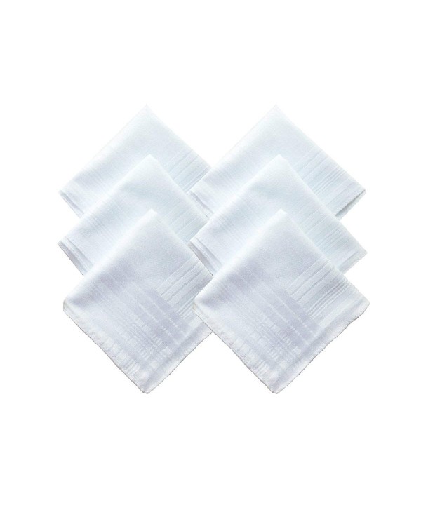 LACS Solid White Cotton Handkerchiefs