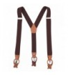 MENDENG Suspenders Leather Husbands Buttons