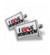 NEONBLOND Cufflinks I Love Hoboken
