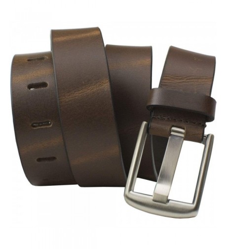 Brown Wide Pin Belt Leather