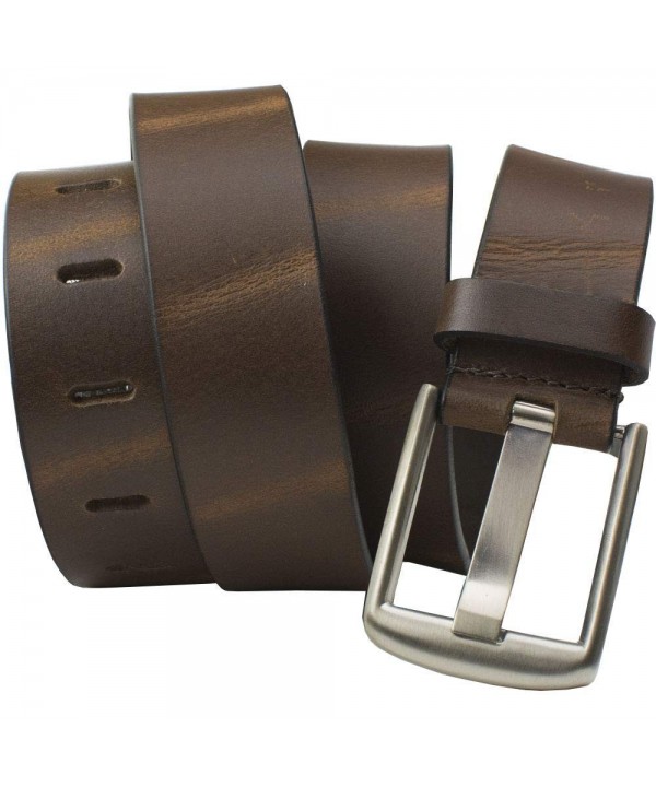 Brown Wide Pin Belt Leather