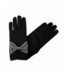 Black Wrist Length Gloves Accent