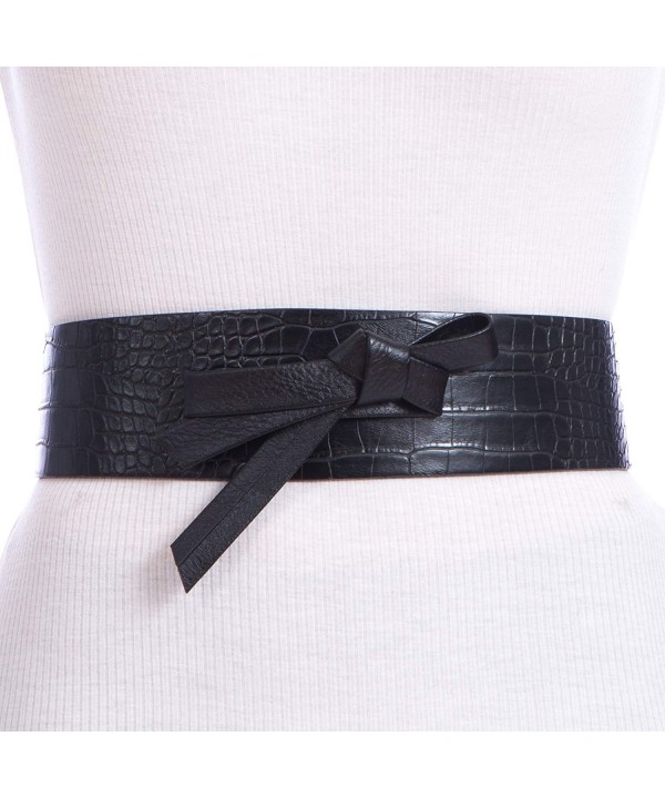 Sunny Belt Womens Snakeskin Elastic