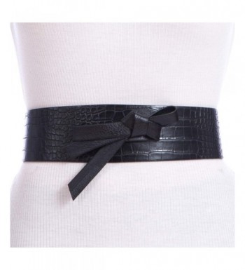 Sunny Belt Womens Snakeskin Elastic