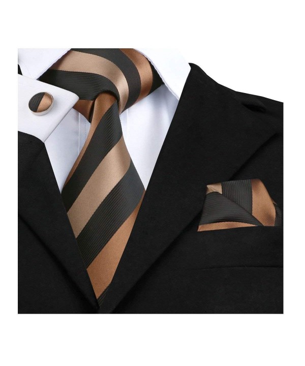 Hi Tie Stripes Handkerchief Necktie Cufflinks