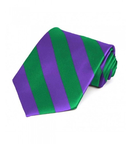 Kelly Green Purple Striped Tie