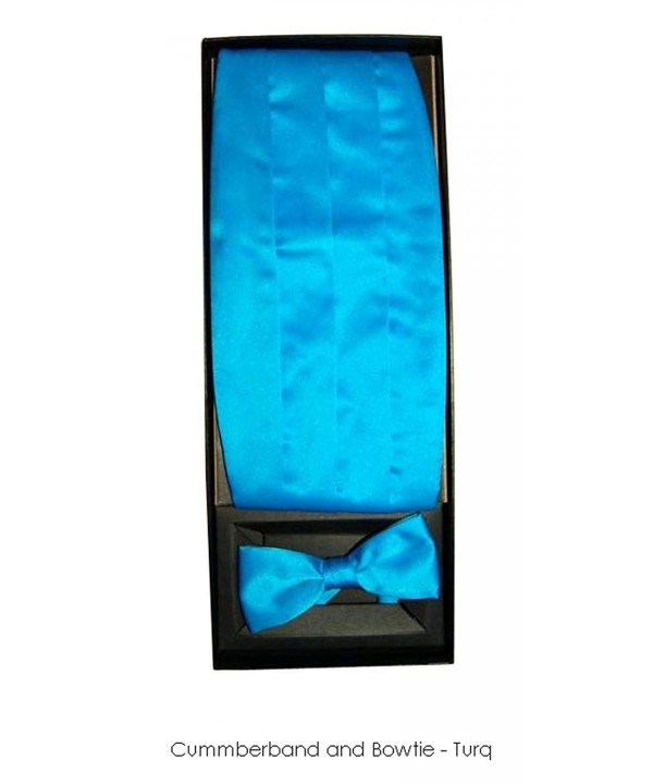 Mens Turquoise Solid Polyester Cummerband