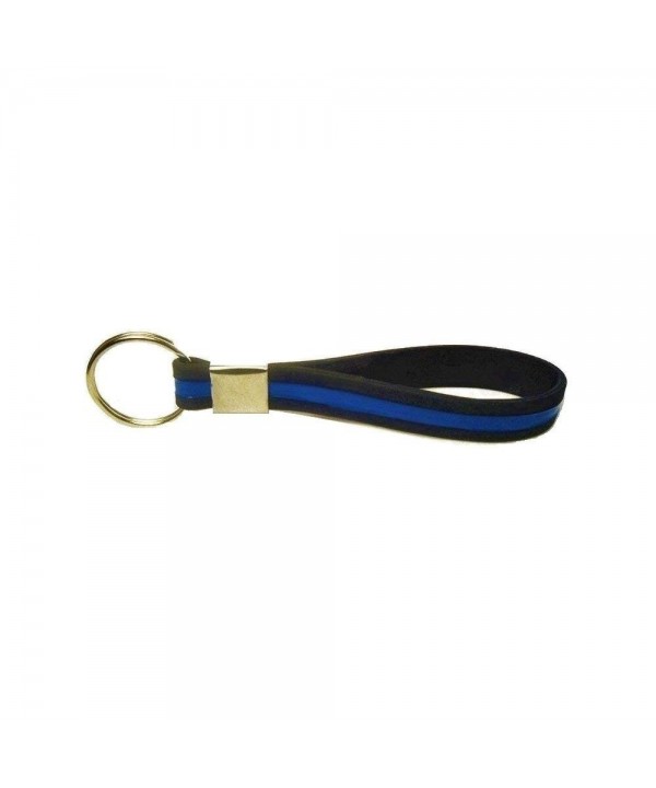 Thin Blue Chain Silicone Keychain