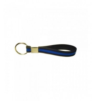 Thin Blue Chain Silicone Keychain