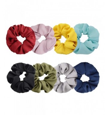 Chloven Scrunchies Womens Chiffon Accessories Solid