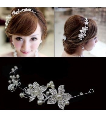 Flower Rhinestone Crystal Wedding Headband