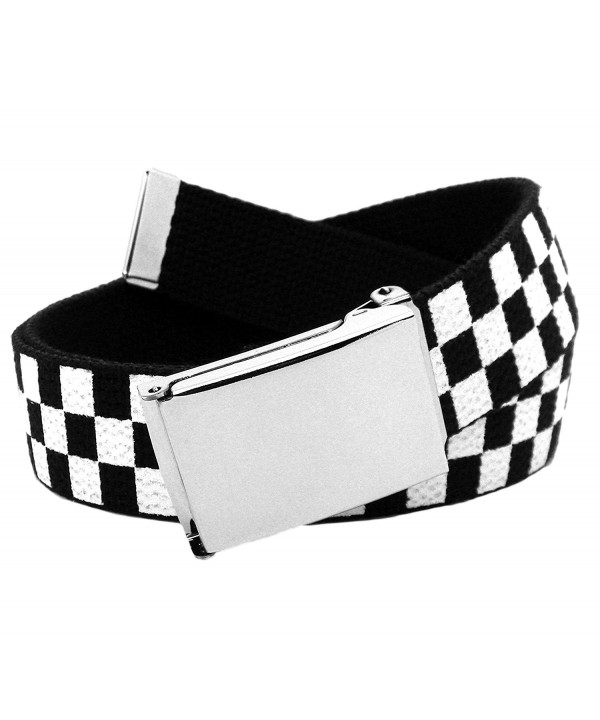 Silver Belt Buckle Printed Checkered