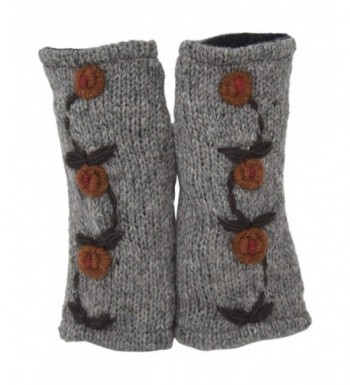 Floral Insulated Warmer Fingerless Mittens