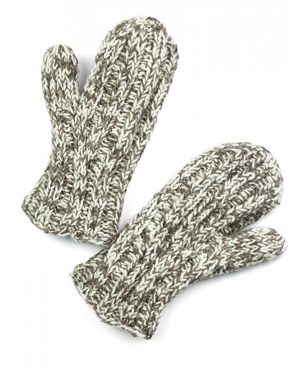 Womens Hand Knit Wool Mittens