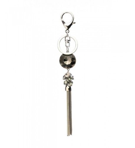 Tassel Keychain with Faux Stones