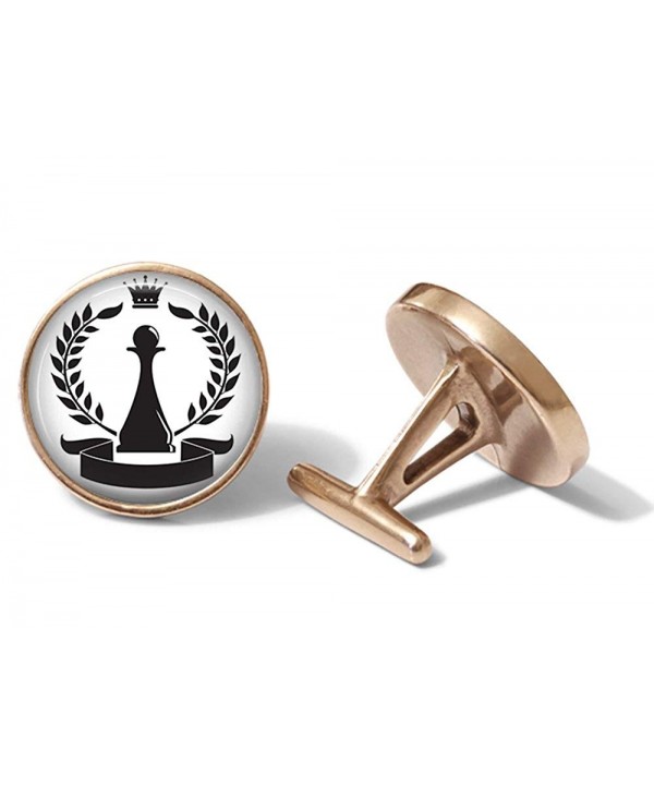 Chess Cufflinks Links Solid Bronze